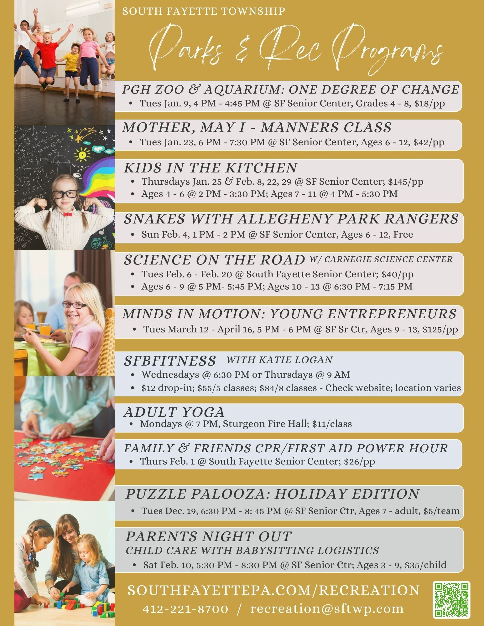 Winter 2024 Recreation Program Flyer