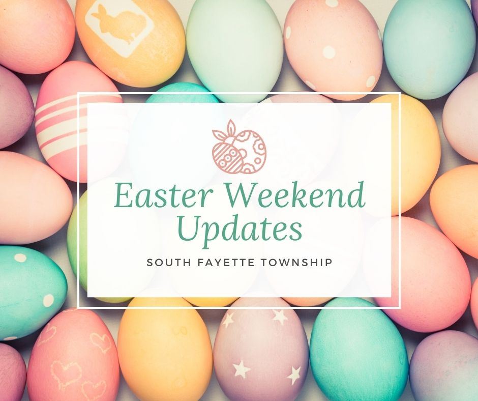 Easter Weekend Updates with pastel eggs