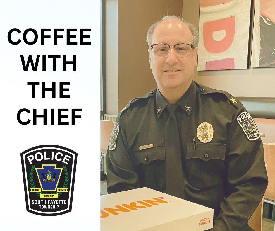 Coffee with the Chief police patch and chief photo