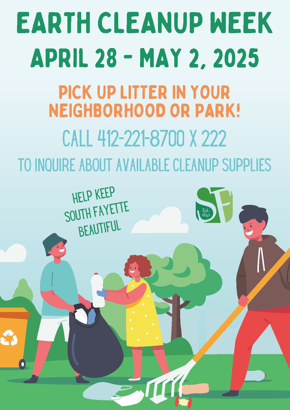 Earth Cleanup Week Flyer 2025